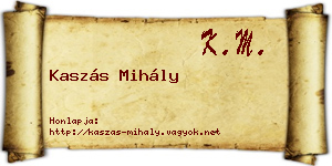 Kaszás Mihály névjegykártya