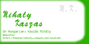 mihaly kaszas business card